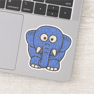 Adesivo Elefante Azul