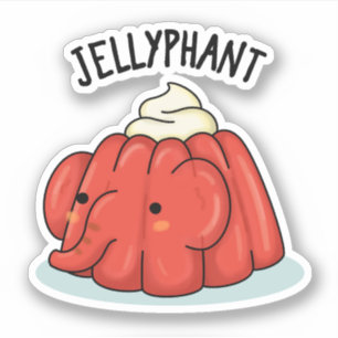 Adesivo Elefante Funny Elefante Jelly Pun