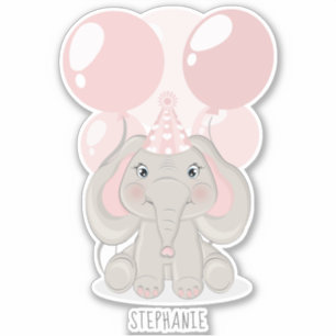 Adesivo Elefante na Festa de aniversário do Vedante