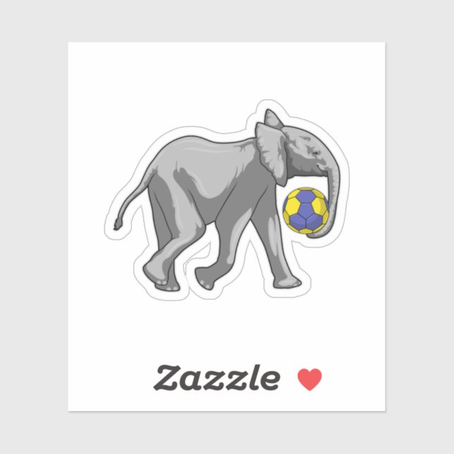 Adesivo Elefante no Esportes de Andebol (Folha)