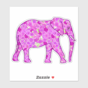 Adesivo Elefante, orquídea e magenta da flor