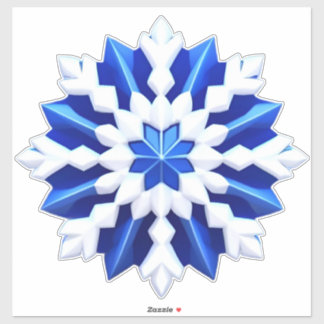 Adesivo Elegância de Inverno Geada Floco de Neve Arte