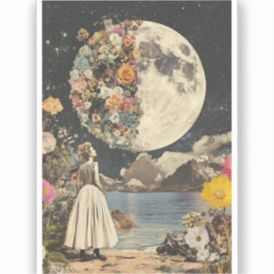 Adesivo Elegância Lua - Mulher com Lua (2)