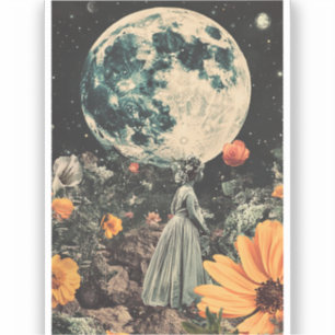 Adesivo Elegância Lua - Mulher com Lua (3)