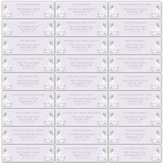 Adesivo Elegant Watercolor Orchids Guest Address Labels
