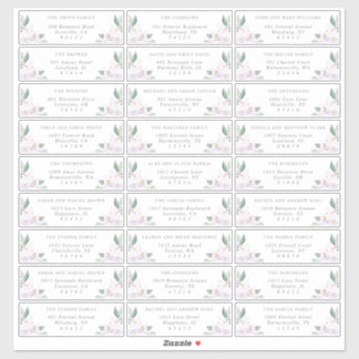 Adesivo Elegant Watercolor Orchids  Guest Address Labels