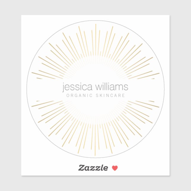 Adesivo Elegante Beauty Dourada Sunburst (Folha)