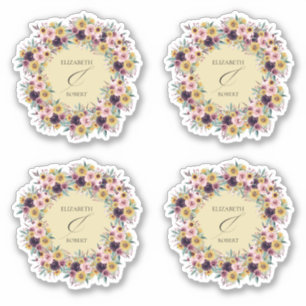 Adesivo Elegante Boho Sunflower Rustic Casamento outono