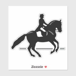 Adesivo Elegante Dressage Rider Executando um Pirouette