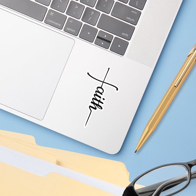 Adesivo Elegante Faith Cross (Criador carregado)