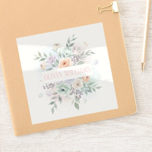Adesivo Elegante Floral em Aquarela