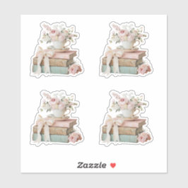 Adesivo Elegante Floral Seu Próximo Capítulo Chá de Noiva