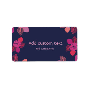 adesivo elegante modelo floral personalizável