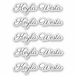 Adesivo Elegante nome personalizado manuscrito