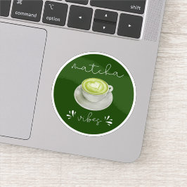 Adesivo Elegante Roteiro Moderno Matcha Vibes