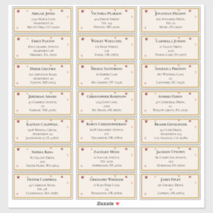 Adesivo Elegante Rustic Fall Beige Weding Endereço de Conv