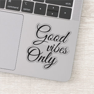 Adesivo Elegante Script Good Vibs Apenas Motivational