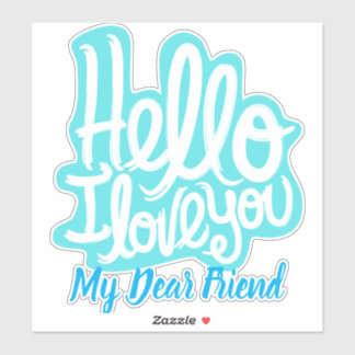 Adesivo elegante tendência na moda moderna eu te amo