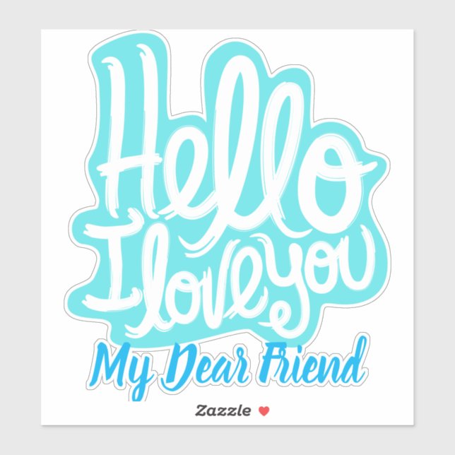 Adesivo elegante tendência na moda moderna eu te amo