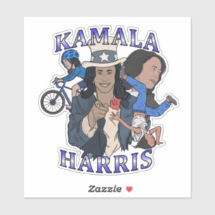 Adesivo Eleição de Estilo de Rap Bootleg Kamala Harris