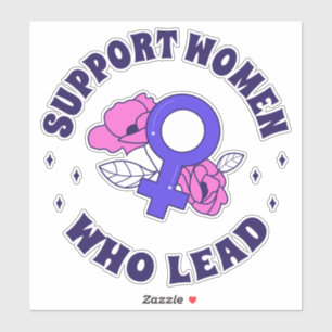 Adesivo Eleições Feministas - Apoie Mulheres que Lideram V