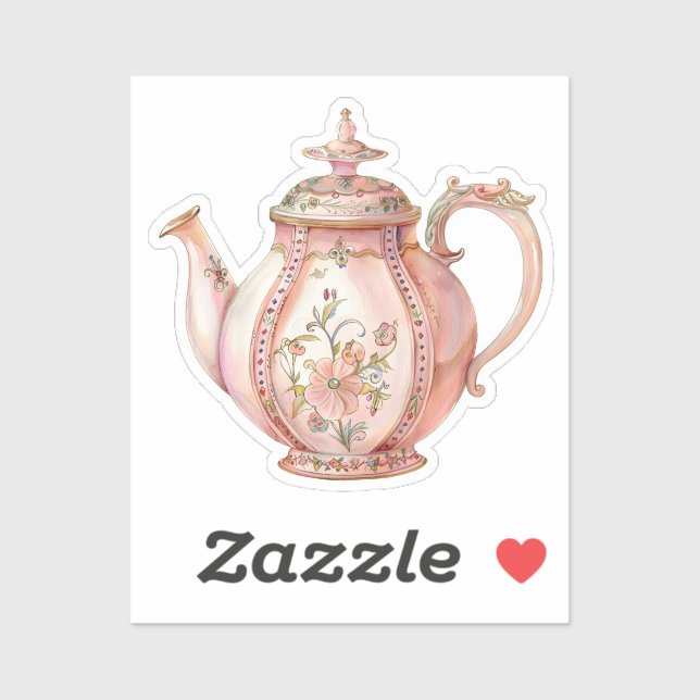 Adesivo Elementos de Coquete de Aquarela (Folha)