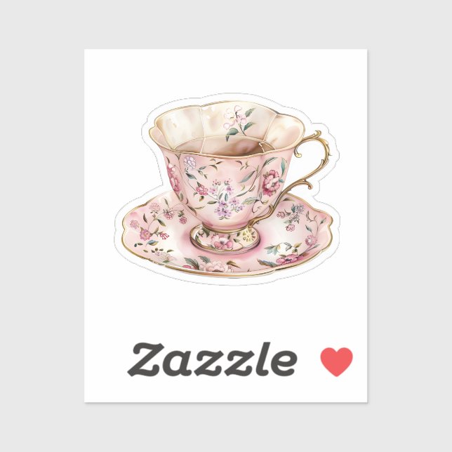 Adesivo Elementos de Coquete de Aquarela (Folha)