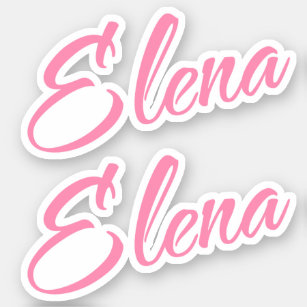 Adesivo Elena Decorative Name in Pink x2 Sticker