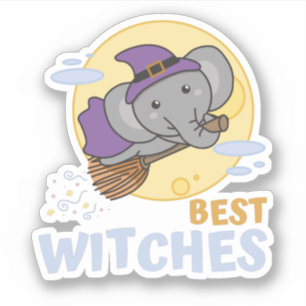 Adesivo Elephant Halloween Witch Kids Bruxas Melhores Brux