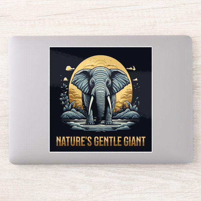 Adesivo Elephants Nature's Gentle Giant (Computador)