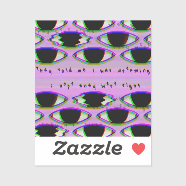 Adesivo Eles Estão Assistindo - Vinheta Dreamcore Falsa (Folha)