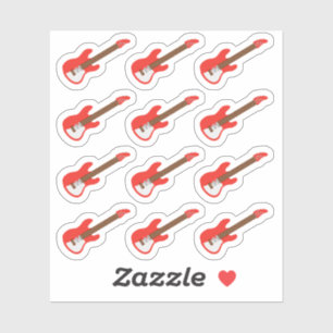 Adesivo Eletro Guitarra Música Lição Lembrete Bujo Planner