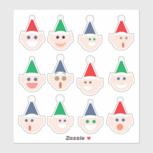 Adesivo Elf (Elves) Encara Cartoon no Natal de Natal