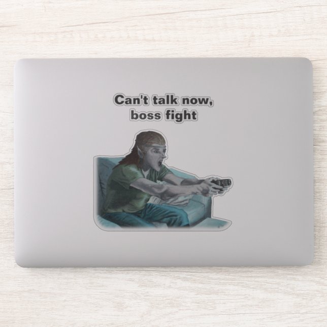 Adesivo Elf Video Gamer Boss Fight Fantasy Art Sticker (Computador)