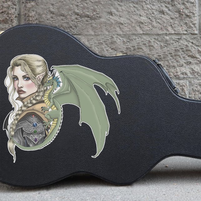 Adesivo Elf Warrior Dragon Fantasy (Criador carregado)