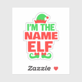 Adesivo Elfo de Natal Personalizado