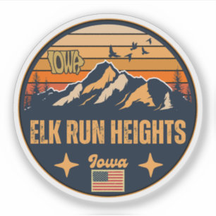 Adesivo Elk Run Heights, Iowa, Estados Unidos