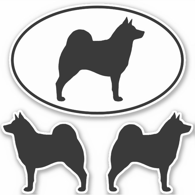 Adesivo Elkhound Silhouettes Vinyl Sticker Set (Frente)