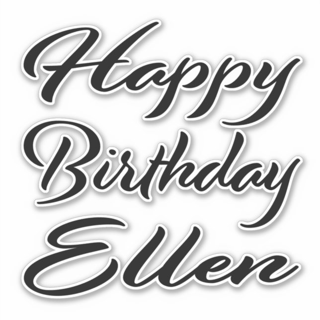 Adesivo Ellen Name Vorname black Sticker Geburtstag (Frente)