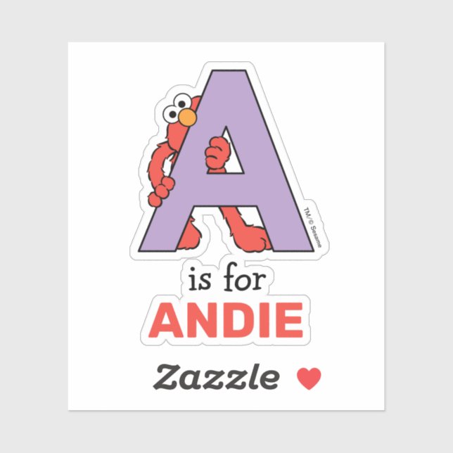 Adesivo Elmo Alphabet | A Roxo (Folha)