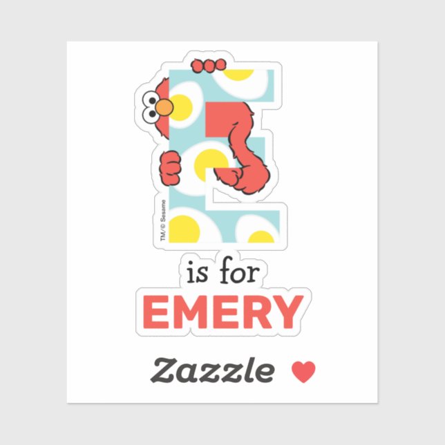 Adesivo Elmo Alphabet | E Ovos (Folha)