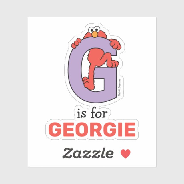 Adesivo Elmo Alphabet | G Roxo (Folha)