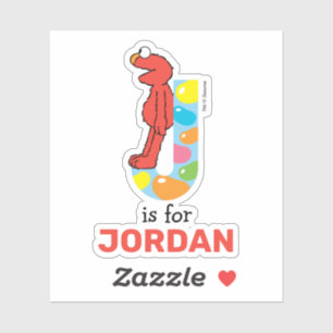 Adesivo Elmo Alphabet J Jelly Bean