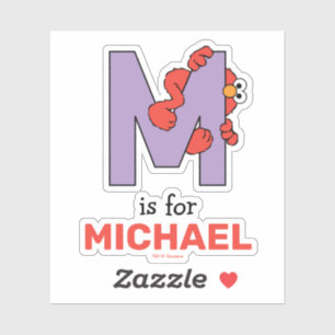 Adesivo Elmo Alphabet M Roxo