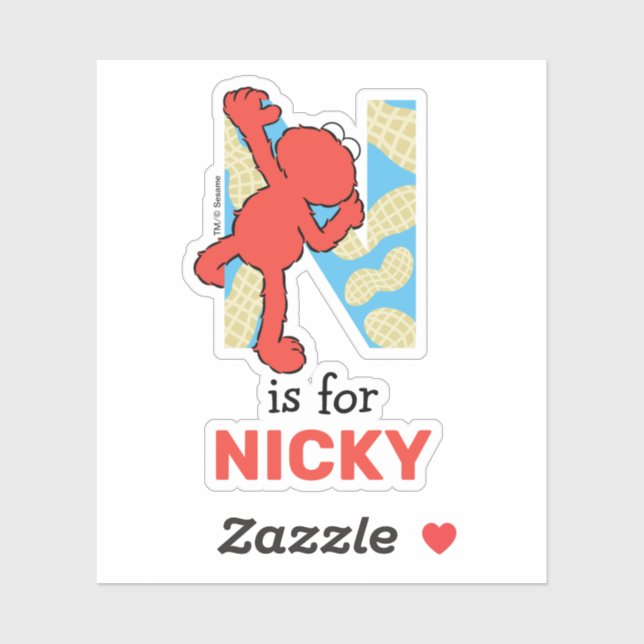 Adesivo Elmo Alphabet | N LOUCOS (Folha)