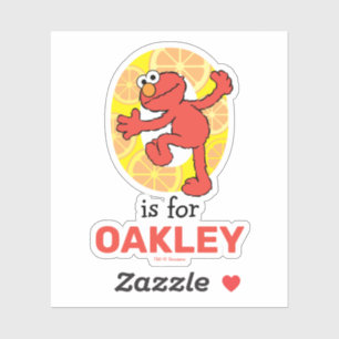 Adesivo Elmo Alphabet O Laranja