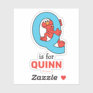Adesivo Elmo Alphabet Q Azul