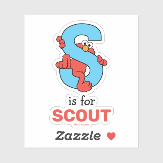 Adesivo Elmo Alphabet | S Azul (Folha)