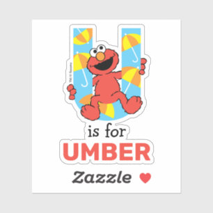 Adesivo Elmo Alphabet U Guarda-chuva