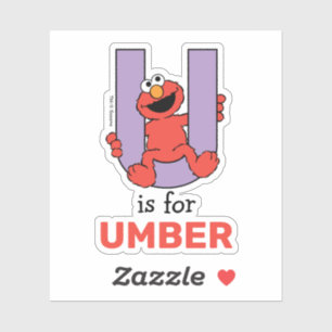 Adesivo Elmo Alphabet U Roxo